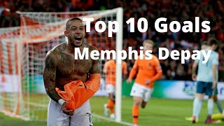 Top 10 Goals ● Memphis Depay  HD [upl. by Eirelam568]