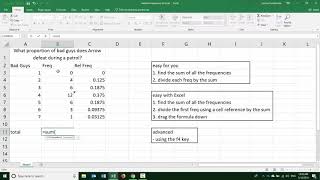 Relative Frequencies with Excel [upl. by Drus]