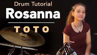 How to play Rosanna on drums tutorial by Sina [upl. by Tenner212]