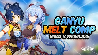 MOST POWERFUL MELT COMP Ganyu Melt DPS Showcase amp Guide  Genshin Impact [upl. by Ennagrom]