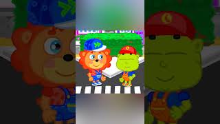 LionET  Two colored trucks  Cartoon for Kids [upl. by Brodeur]