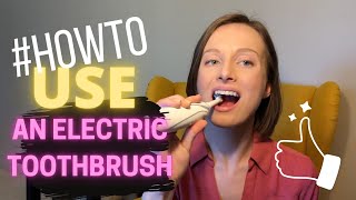 How To Use An Electric Toothbrush Correctly  Live Demo [upl. by Anestassia771]