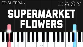 Ed Sheeran  Supermarket Flowers  EASY Piano Tutorial [upl. by Josiah391]