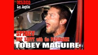 Tobey Maguire Flips Out on Paparazzi H2334 STARS ATTACK [upl. by Sherrie]