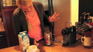 Nespresso Aeroccino Plus Frother Review Frothing Almond Milk [upl. by Terrel248]