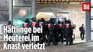 Gefängnismeuterei Polizei stürmt Knast in Thüringen  JVA Untermaßfeld [upl. by Attelrahs]